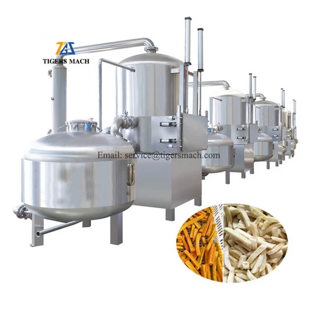 Vacuum drying and frying machinery